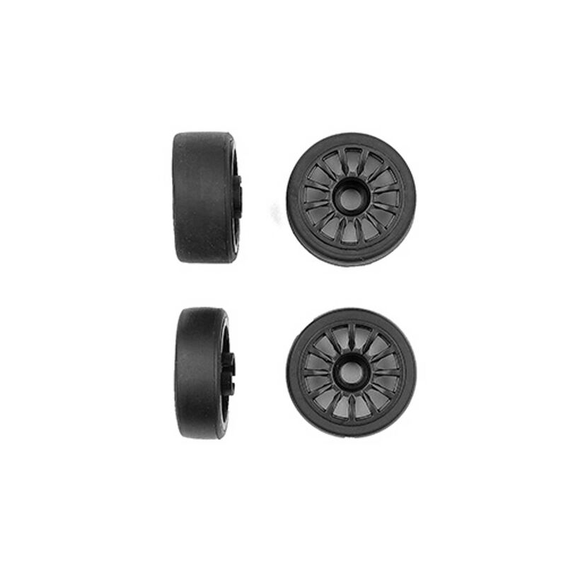 12-Spoke Wheel & Tire Set, 1/27 Team Associated SR27