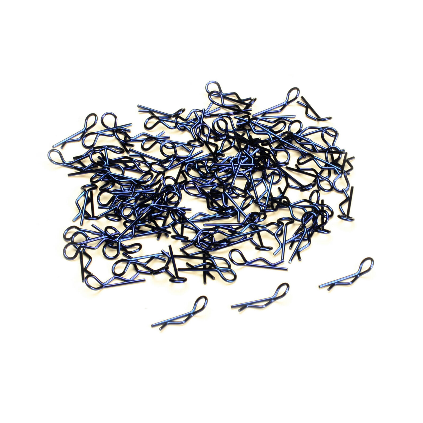 Bent-Up Body Clip (100), Blue: 1/10