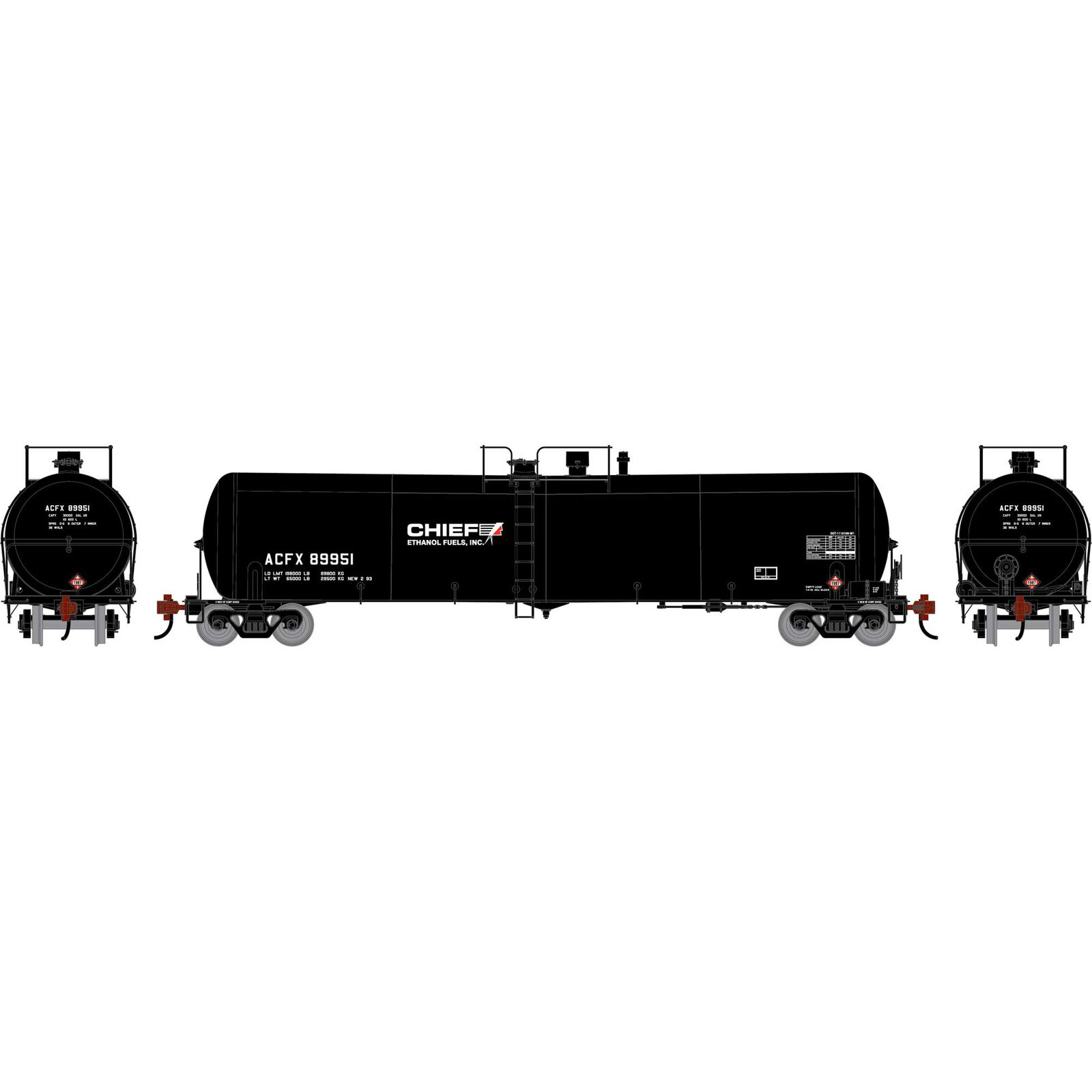 HO ATH 30K Ethanol Tank Car, ACFX #89951