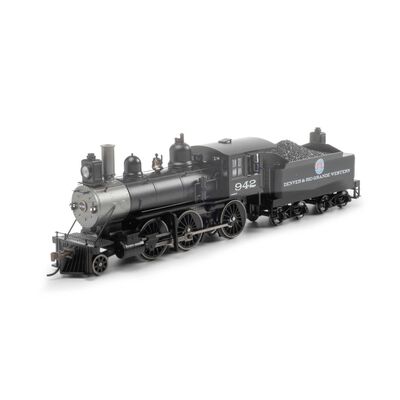 HO RTR Old Time 2-6-0 Mogul with DCC &Sound, D&RGW #942 HO RTR Old Time 2-6-0 Mogul with DCC &Sound, D&RGW #942