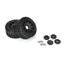 1/6 Masher X HP BELTED F/R 5.7&rdquo; Tires MTD 24mm Blk Raid 8x48 Hex (2)