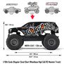 1/10 GORGON 2WD RTA Kit Brushed Monster Truck (Battery & Charger Included), Gun Metal
