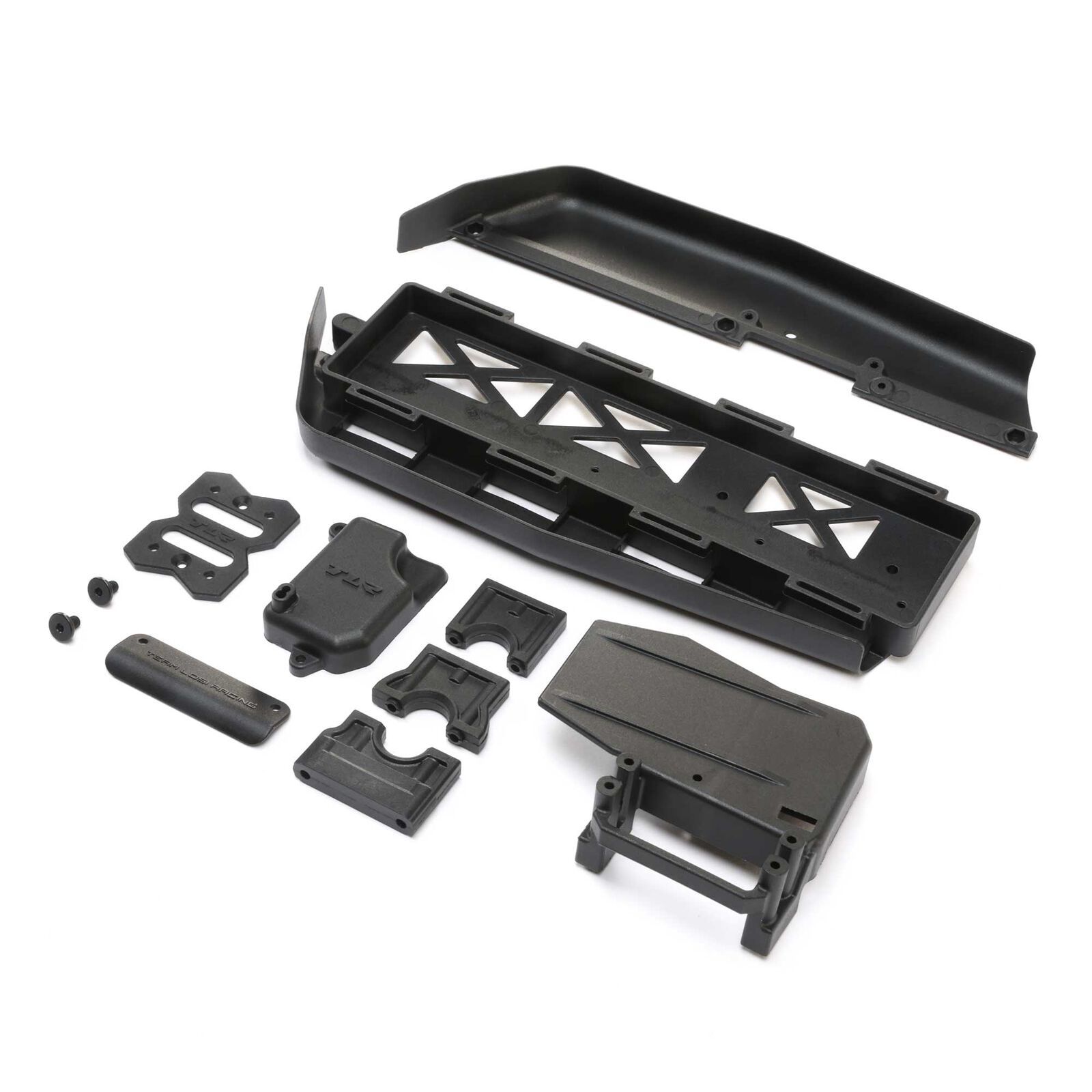 Battery Tray, Center Diff & Servo Mount: 8XE 2.0