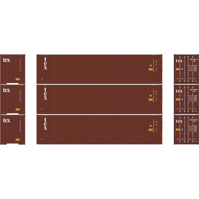 HO ATH 40' Corrugated High-Cube Containers, TGHU #758517-3/949994-2/950004-6 (3) HO ATH 40' Corrugated High-Cube Containers, TGHU #758517-3/949994-2/950004-6 (3)