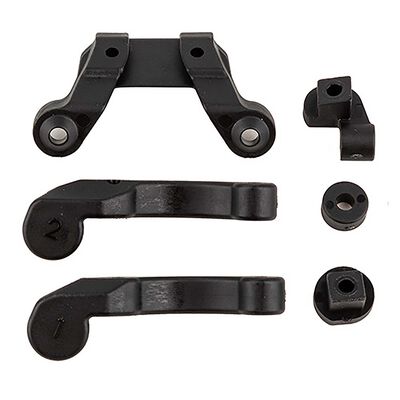 Front Wing Mount, Fan Mounts & Shim Set, 1/10 Team Associated RC10B6.4 Front Wing Mount, Fan Mounts & Shim Set, 1/10 Team Associated RC10B6.4
