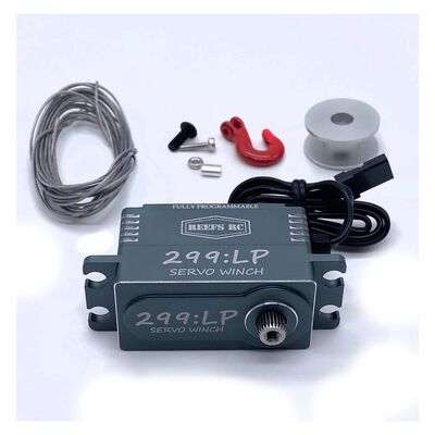 299:LP Low Profile Digital Metal Gear Waterproof Programmable Winch Servo, Black 299:LP Low Profile Digital Metal Gear Waterproof Programmable Winch Servo, Black