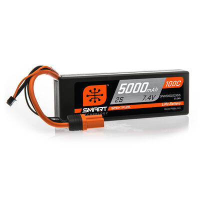 7.4V 5000mAh 2S 100C Smart Hardcase LiPo Battery: IC5 7.4V 5000mAh 2S 100C Smart Hardcase LiPo Battery: IC5