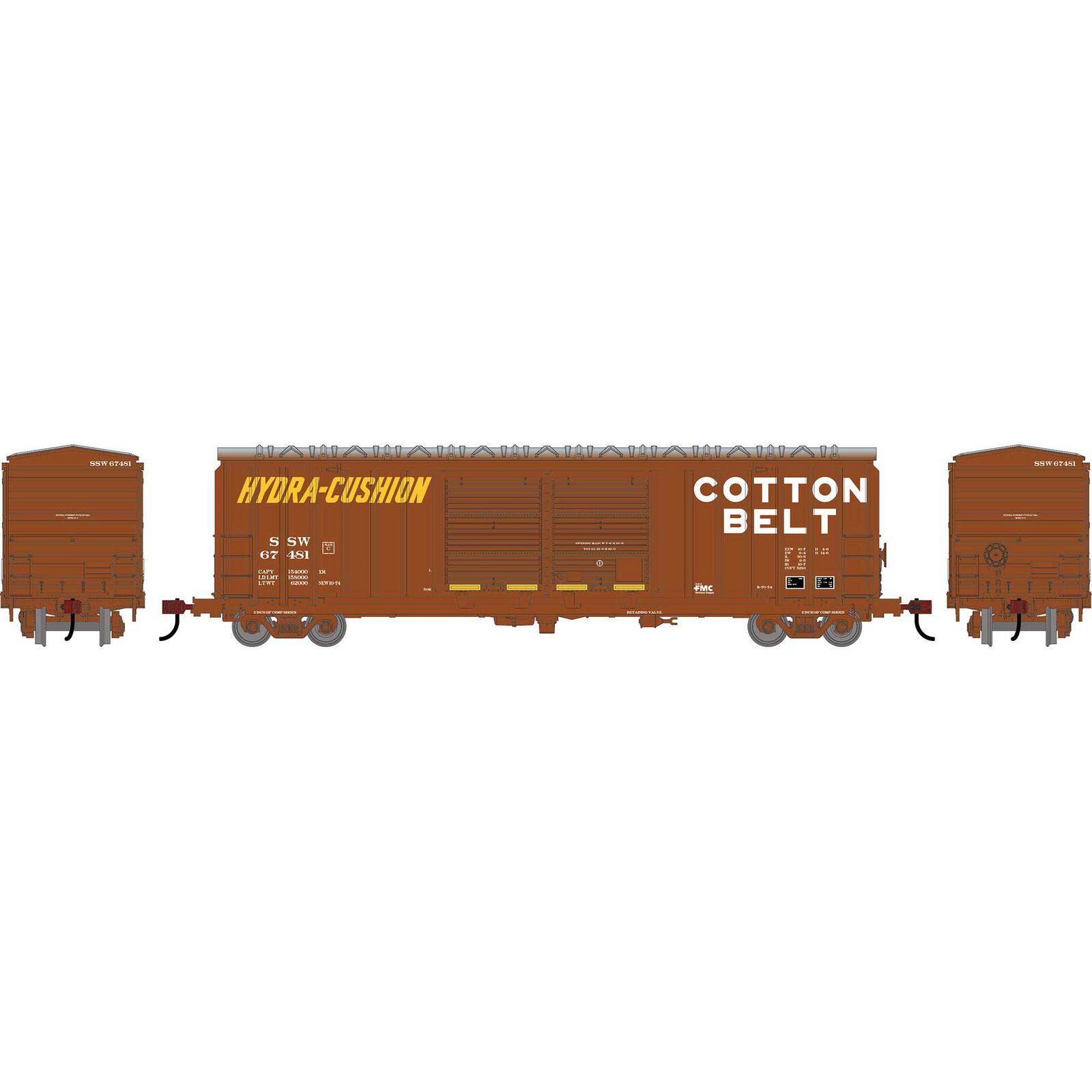 HO 50' FMC 5283 Double Door Box Car, SSW #67481