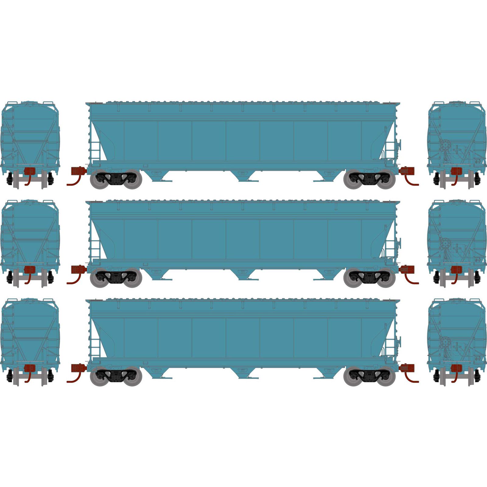 N ACF4600 Covered Hoppers, RI #800301/800367/800400 (3)