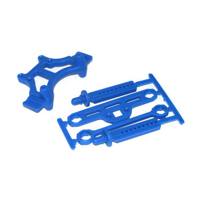 Shock Tower & Body Mount, Blue: TMX 3.3, EMX Shock Tower & Body Mount, Blue: TMX 3.3, EMX