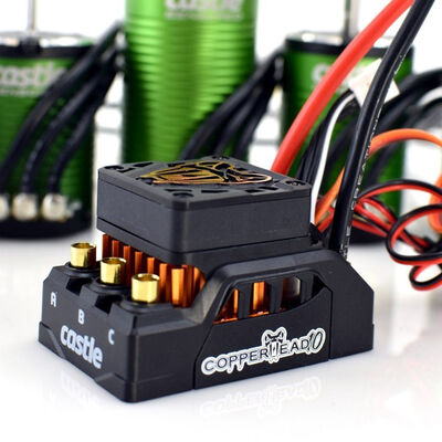 COPPERHEAD 10 Sensored ESC & 1415-2400Kv Motor Combo, 5mm Shaft COPPERHEAD 10 Sensored ESC & 1415-2400Kv Motor Combo, 5mm Shaft