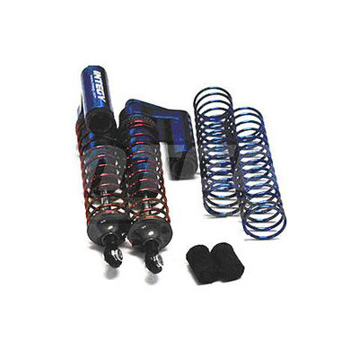 MSR9 Rear Piggyback Shocks, Blue: Traxxas Stampede, Rustler, Slash 2WD (2) MSR9 Rear Piggyback Shocks, Blue: Traxxas Stampede, Rustler, Slash 2WD (2)