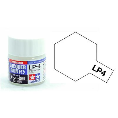 Lacquer Paint, LP-4 Flat White, 10 mL Lacquer Paint, LP-4 Flat White, 10 mL