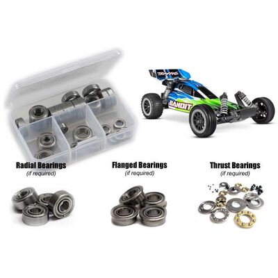 Metal Shielded Bearing Kit, 1/10 Traxxas Bandit XL Metal Shielded Bearing Kit, 1/10 Traxxas Bandit XL