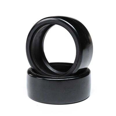 Front Drift Tire & Mounting Ring 54x26mm (2) Front Drift Tire & Mounting Ring 54x26mm (2)