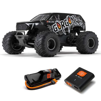 1/10 GORGON 2WD RTA Kit Brushed Monster Truck (Battery & Charger Included), Gun Metal 1/10 GORGON 2WD RTA Kit Brushed Monster Truck (Battery & Charger Included), Gun Metal