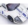 HO 1967 Ford GT40 Mk.IV #9 Mega G+ Slot Car, White
