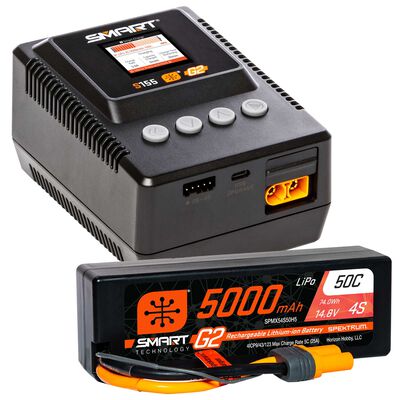 Smart Powerstage 4S Surface Bundle: G2 5000mAh 4S LiPo IC5 & S155 Charger Smart Powerstage 4S Surface Bundle: G2 5000mAh 4S LiPo IC5 & S155 Charger