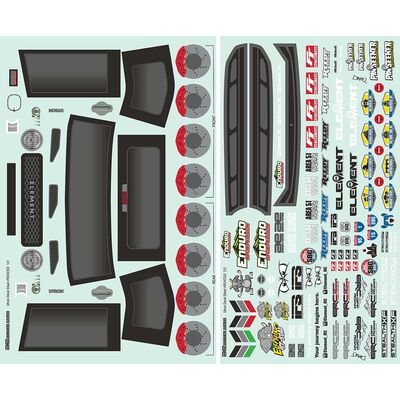 Utron Body Decal Sheet, 1/10 Element Enduro SE Utron Body Decal Sheet, 1/10 Element Enduro SE