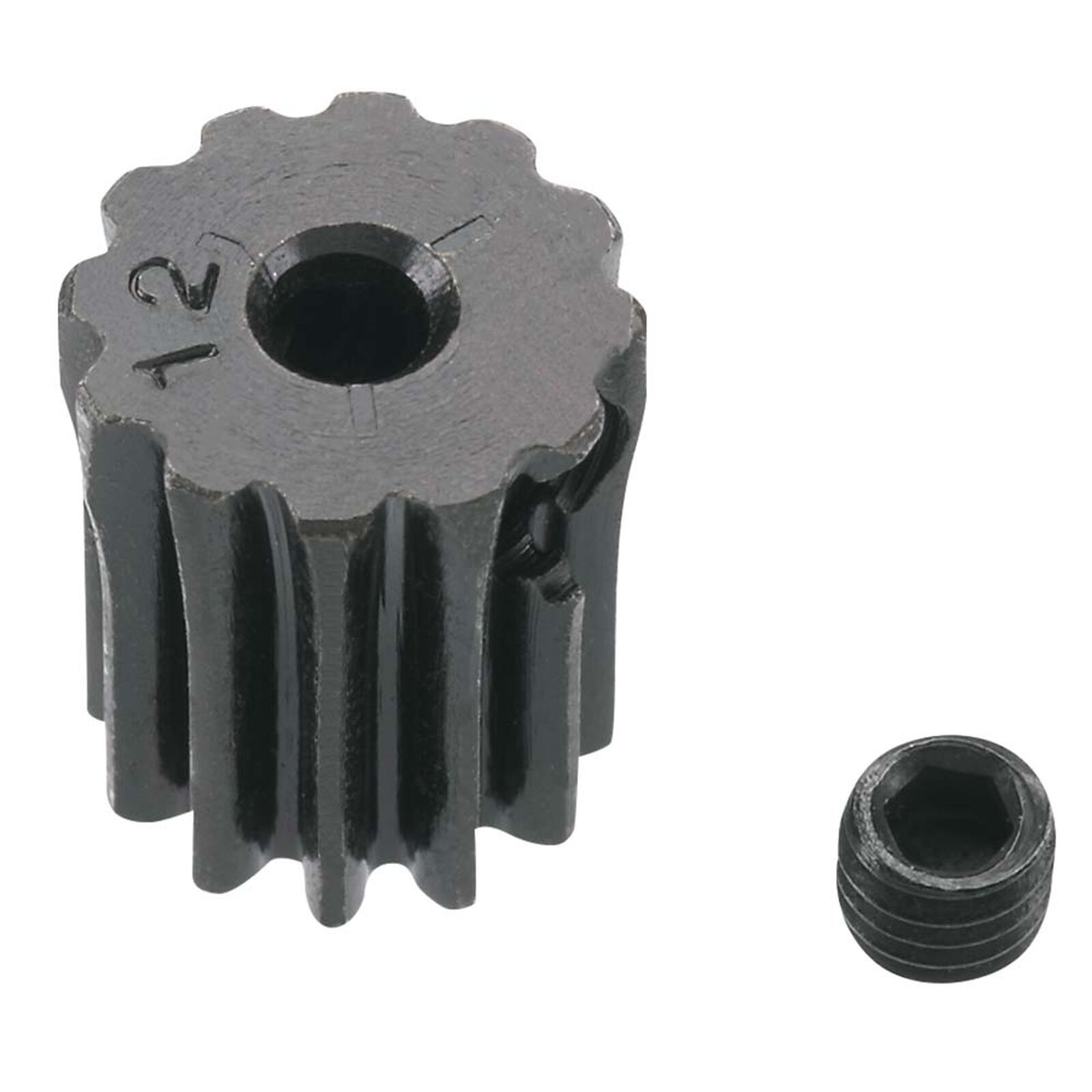 0.5 Module Hard Blackened Steel Mini Pinion 2mm, 12T