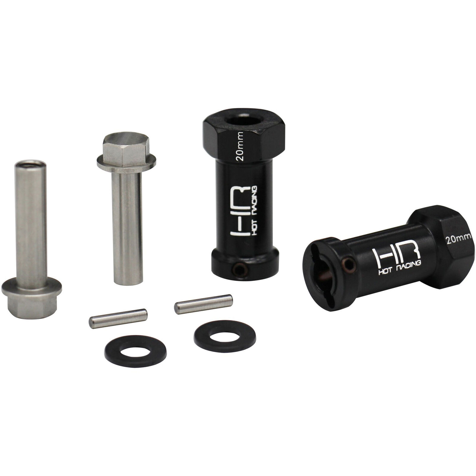 20mm Wheel Hub Exten 12mm Hex (2): SCX, Wraith