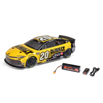 1/12 NASCAR RC Race Car Christopher Bell No. 20 DeWalt 2025 Toyota Camry 2S AWD RTR Brushed On-Road (Battery & Charger Included) 1/12 NASCAR RC Race Car Christopher Bell No. 20 DeWalt 2025 Toyota Camry 2S AWD RTR Brushed On-Road (Battery & Charger Included)
