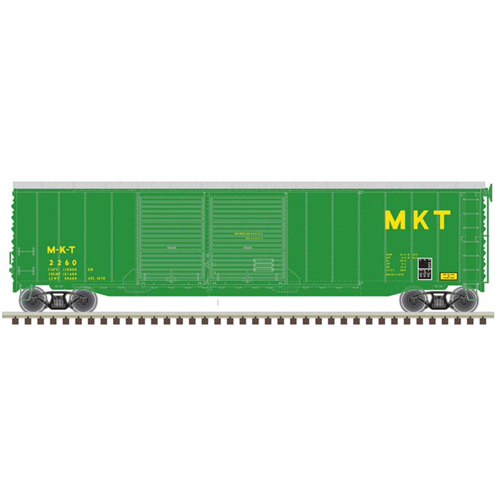 HO 50' Postwar Box Car Missouri-Kansas-Texas 2229