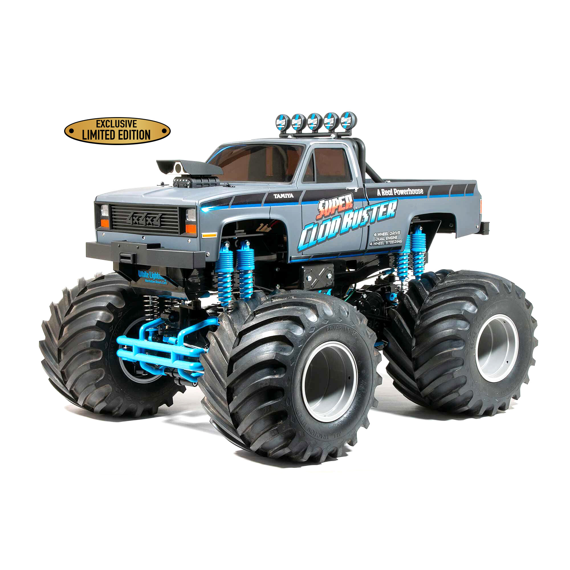Tamiya 1/10 Super Clod Buster 4X4 Monster Truck Kit, Grey (Limited