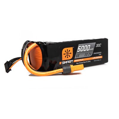 22.2V 5000mAh 6S 30C Smart LiPo Battery: IC5 22.2V 5000mAh 6S 30C Smart LiPo Battery: IC5