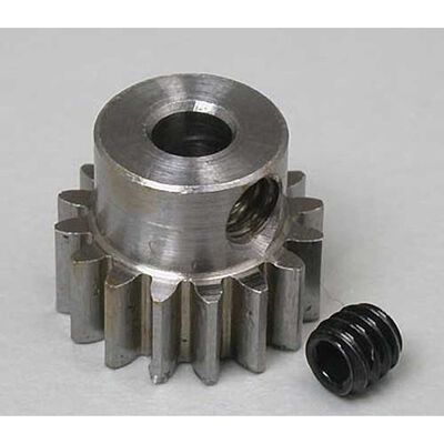 Steel Alloy Motor Pinion Gear 1/8"/.6 Mod, 16T Steel Alloy Motor Pinion Gear 1/8"/.6 Mod, 16T