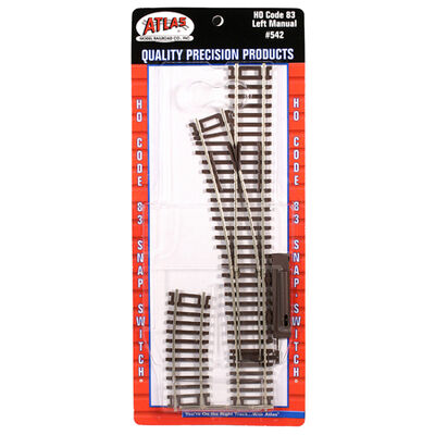 HO Code 83 Manual Left-Hand Switch HO Code 83 Manual Left-Hand Switch