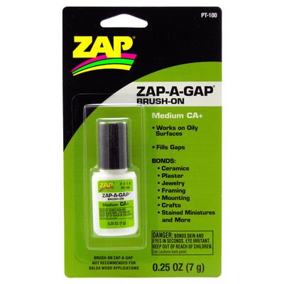 Zap-A-Gap Brush-On Medium CA+, .25 oz, Carded Zap-A-Gap Brush-On Medium CA+, .25 oz, Carded
