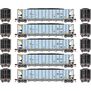 HO Ortner 5-Bay Rapid Discharge Hopper, UP #94476 / 94479 / 94481 / 94487 / 94493 (5)