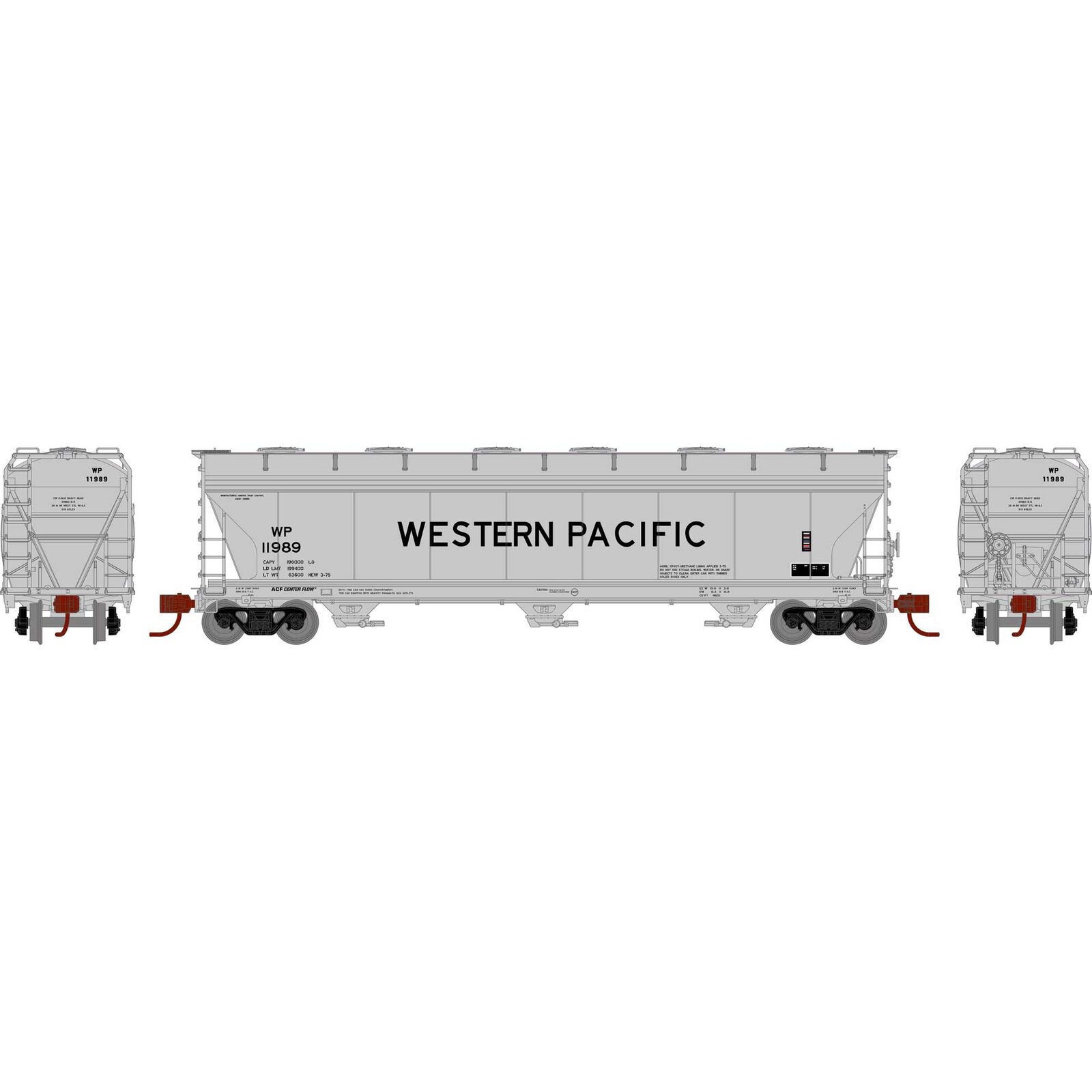 N ACF4600 Covered Hoppers, WP #11989