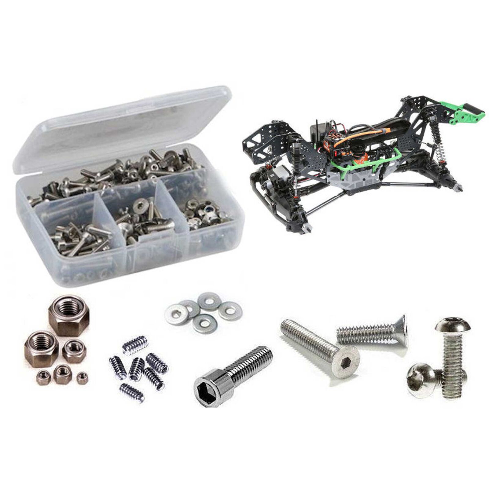 Stainless Steel Screw Kit, 1/8 Losi LMT
