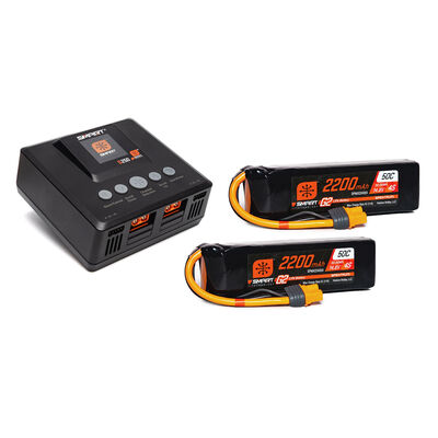 Smart Powerstage Air Bundle: G2 2200mAh 4S 50C LiPo IC3 & S250 Charger (2) Smart Powerstage Air Bundle: G2 2200mAh 4S 50C LiPo IC3 & S250 Charger (2)