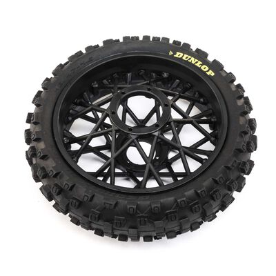 Dunlop MX53 Rear Tire Mounted, Black: Promoto-MX Dunlop MX53 Rear Tire Mounted, Black: Promoto-MX