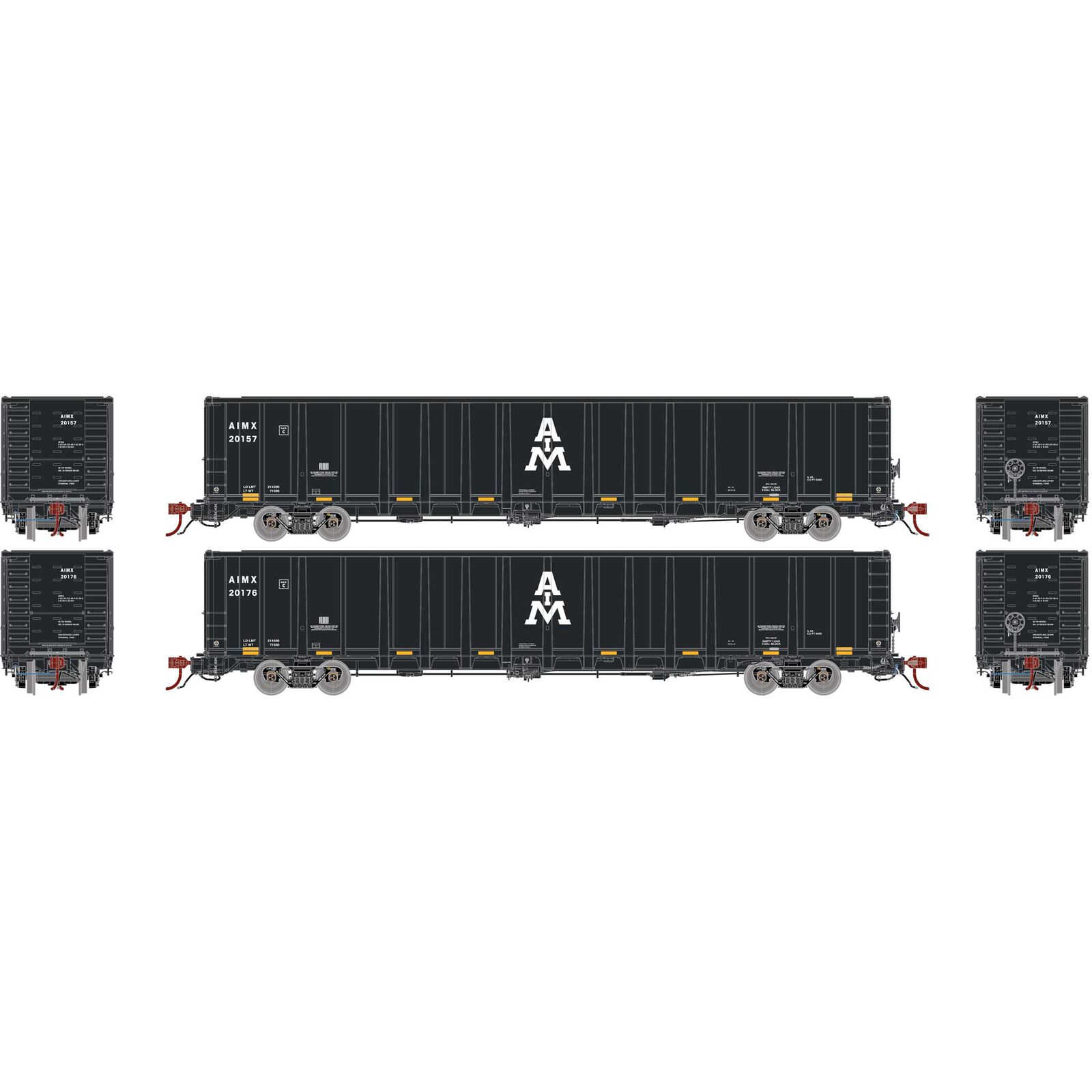 N NSC 6000 Gondola with Load, AIMX #20157, 20176 (2)