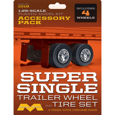 1/25 Super Single Trailer Wheel & Tire Set (4) 1/25 Super Single Trailer Wheel & Tire Set (4)
