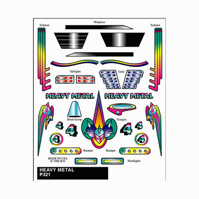 Stick-On Decals, Heavy Metal Stick-On Decals, Heavy Metal
