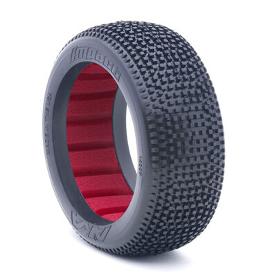 1/8 Impact Super Soft Tires, Red Inserts (2): Buggy 1/8 Impact Super Soft Tires, Red Inserts (2): Buggy
