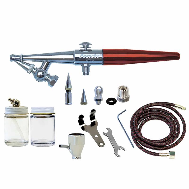 HS-3MH Single Action Siphon Feed Airbrush Set & Adapter