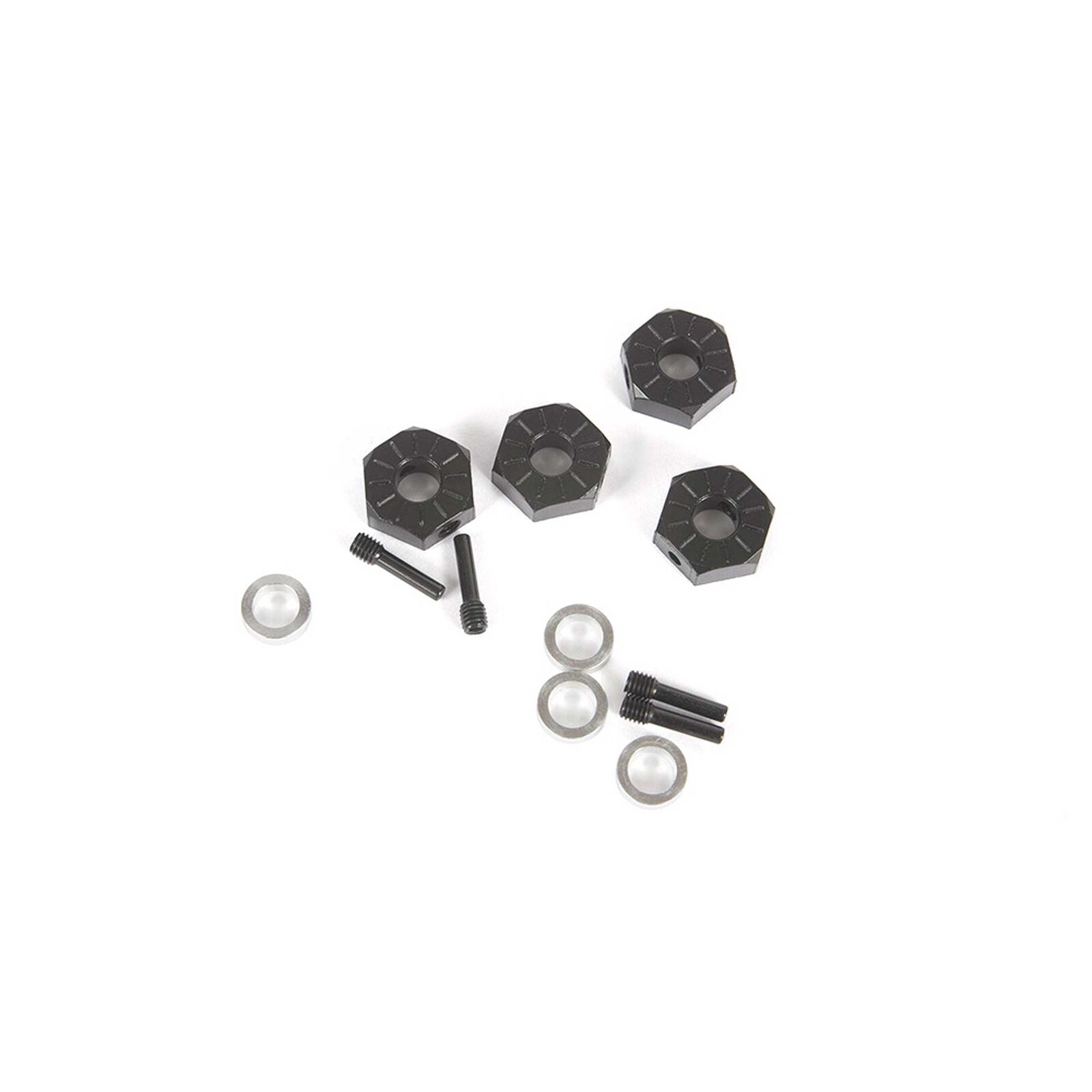 12mm Hex Screw Shaft & Spacer (4): Capra 1.9 UTB, SCX10III Base Camp