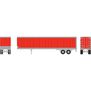 HO 45' Smooth Side Trailer, Red