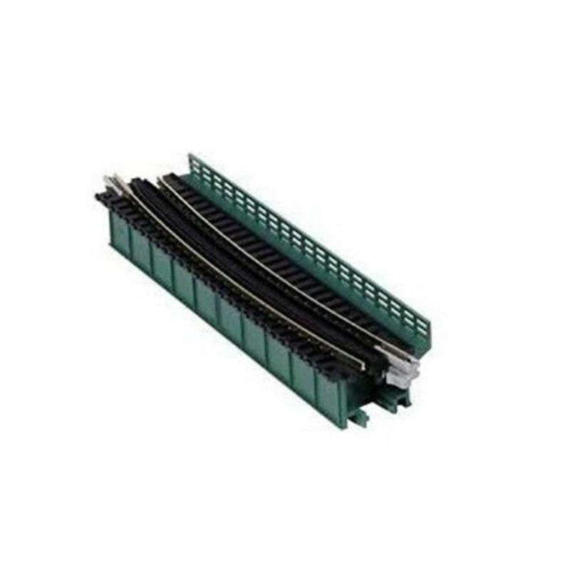 N 17.6"  Single Curve Girder Bridge Grn 15 degree