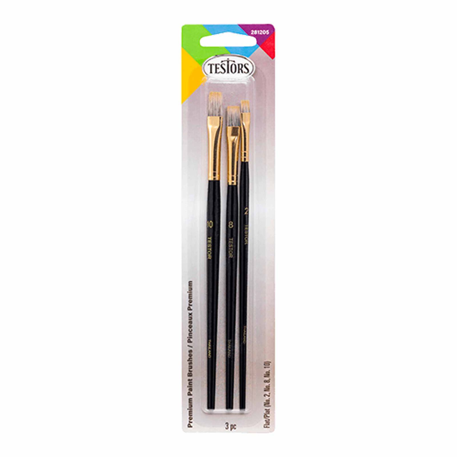3 Piece Premium Flat Brush Set