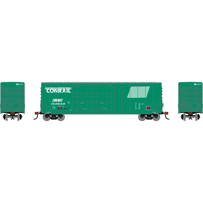 HO RND 50' High-Cube Smooth Side Box Car, CR #153534
