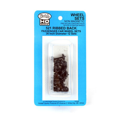 HO Metal Wheels, 36"/Ribbed (12) HO Metal Wheels, 36"/Ribbed (12)