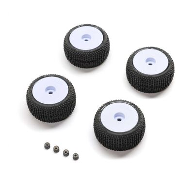 Blockade Tire, Pro-Line OE, Wheel, White, Mounted: Micro-T Blockade Tire, Pro-Line OE, Wheel, White, Mounted: Micro-T