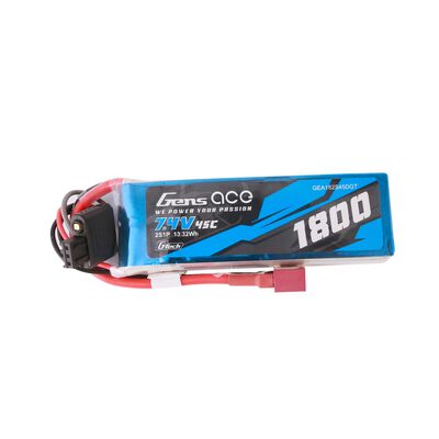 7.4V 1800mAh 2S 45C G-Tech LiPo Battery: Deans 7.4V 1800mAh 2S 45C G-Tech LiPo Battery: Deans